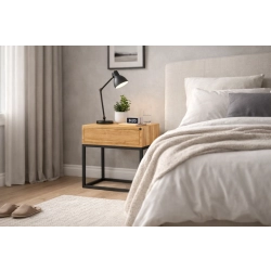 Szafka Nocna z Drewna Litego Dębowego