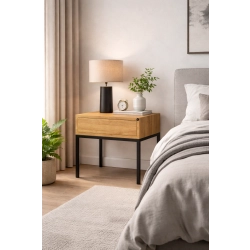 Szafka Nocna z Drewna Litego Dębowego