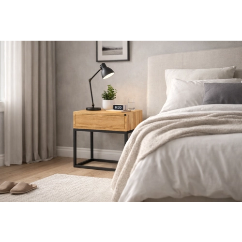 Szafka Nocna z Drewna Litego Dębowego