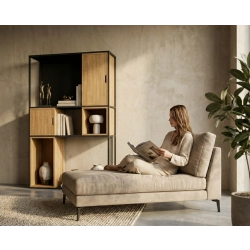 REGAŁ NA KSIĄŻKI METALOWE DREWNO LITE DĄB JESION OLCHA RNK-165