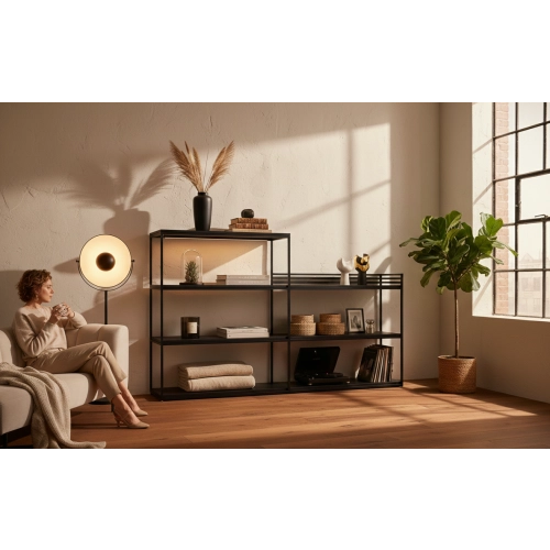 KONSOLA - REGAŁ CZARNY  SKD-362