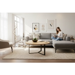 STOLIK KAWOWY z Drewna Litego  Dębowego - Jesionowego  STK-916