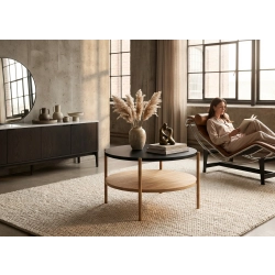 STOLIK KAWOWY z Drewna Litego  Dębowego - Jesionowego  STK-905