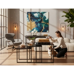 KOMPLET STOLIKÓW KAWOWY 3 w 1 STAL STK-155