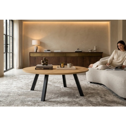 STOLIK KAWOWY z Drewna Litego  Dębowego - Jesionowego  STK-900