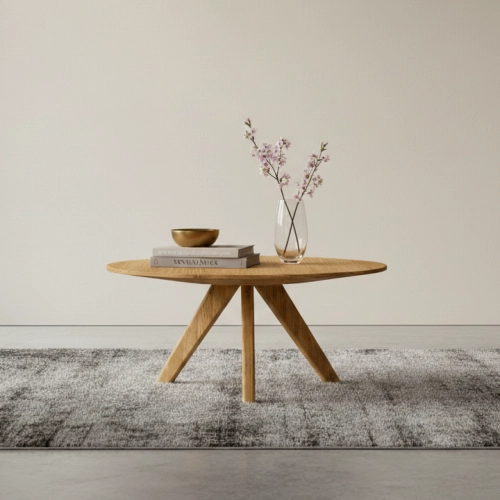 STOLIK KAWOWY z Drewna Litego  Dębowego - Jesionowego  STK-908