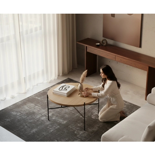 STOLIK KAWOWY z Drewna Litego  Dębowego - Jesionowego  STK-906