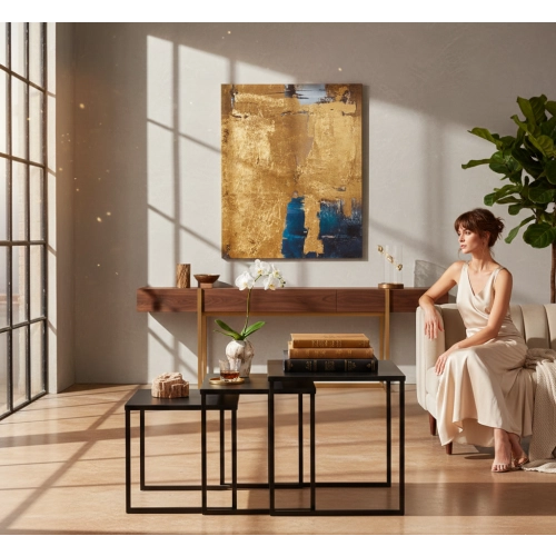 KOMPLET STOLIKÓW KAWOWY 3 w 1 STAL STK-155