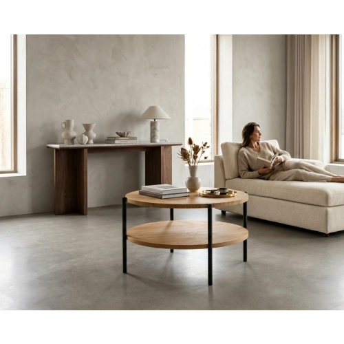 STOLIK KAWOWY z Drewna Litego  Dębowego - Jesionowego  STK-903