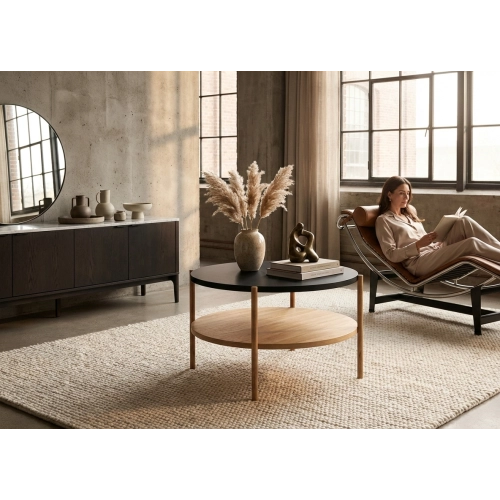 STOLIK KAWOWY z Drewna Litego  Dębowego - Jesionowego  STK-905