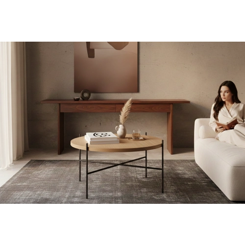 STOLIK KAWOWY z Drewna Litego  Dębowego - Jesionowego  STK-906