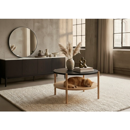 STOLIK KAWOWY z Drewna Litego  Dębowego - Jesionowego  STK-905