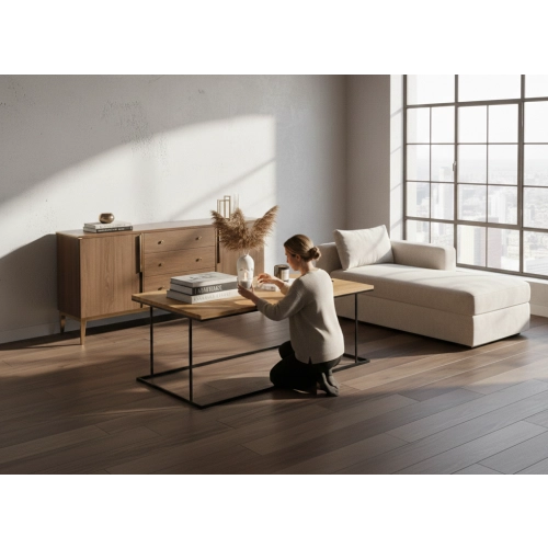 STOLIK KAWOWY DREWNO LITE Dąb Jesion Olcha STK-941