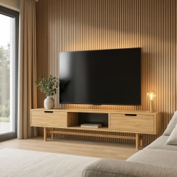 Szafka RTV-44 Drewno Lite Dąb Loft Lakier Rozmiary od 100 cm do 200 cm PREMIUM