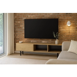 Szafka RTV-49 Drewno Lite Dąb Loft Lakier Rozmiary od 100 cm do 200 cm PREMIUM