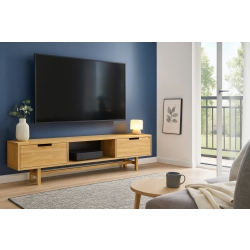 Szafka RTV-41 Drewno Lite Dąb Loft Lakier Rozmiary od 100 cm do 200 cm PREMIUM