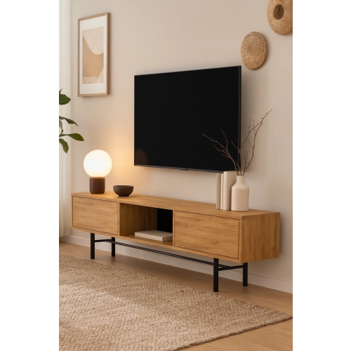 Szafka RTV-22 Drewno Lite Dąb Loft Lakier Rozmiary od 100 cm do 200 cm PREMIUM