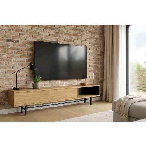 Szafka RTV-52 Drewno Lite Dąb Loft Lakier Rozmiary od 100 cm do 200 cm PREMIUM