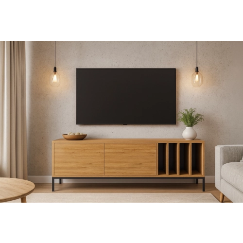 Szafka RTV-73 Drewno Lite Dąb Loft Lakier Rozmiary od 100 cm do 200 cm PREMIUM