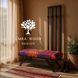 Ławka Metalowa Tapicerowana Lawa 01 z Wieszakiem LGM-189 Rozmiary od 50 cm do 200 cm