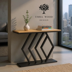 KONSOLA - REGAŁA Z DREWNA LITEGO DĄB OLCHA JESION SKD-378