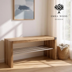 Ławka Na Buty Drewno Lite  RDD-11 Dąb  Rozmiary od 50 cm do 120 cm