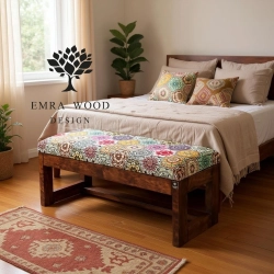 Ławka Szafka Pufa Tapicerowana Siedzisko Gładkie Hexagony Mandala LGS-27 Rozmiary od 50 cm do 200 cm