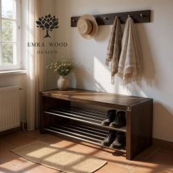 Ławka Na Buty Drewno Lite RDD-12 Rozmiary od 50 cm do 120 cm