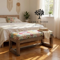 Ławka Szafka Pufa Tapicerowana Siedzisko Gładkie Hexagony Mandala LGS-27 Rozmiary od 50 cm do 200 cm