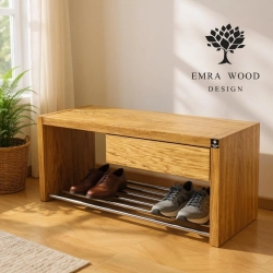 Regał Szafka Na Buty Drewno Lite  RDD-32 Dąb  Rozmiary od 50 cm do 120 cm