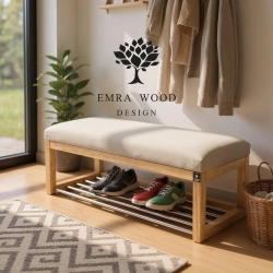 Ławka Pufa Tapicerowana Siedzisko Gładkie Cappucino LPG-4 Rozmiary od 50 cm do 200 cm