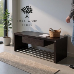 Regał Szafka Na Buty Drewno Lite  RDD-37 Dąb  Kolor Czerń Rozmiary od 60 cm do 120 cm