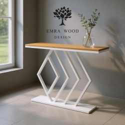 KONSOLA - REGAŁA Z DREWNA LITEGO DĄB OLCHA JESION SKD-378