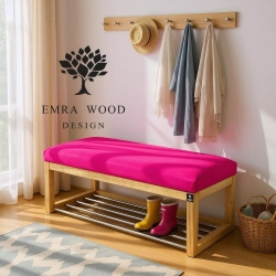 Ławka Pufa Tapicerowana Siedzisko Gładkie Różowy LPG-4 Rozmiary od 50 cm do 200 cm