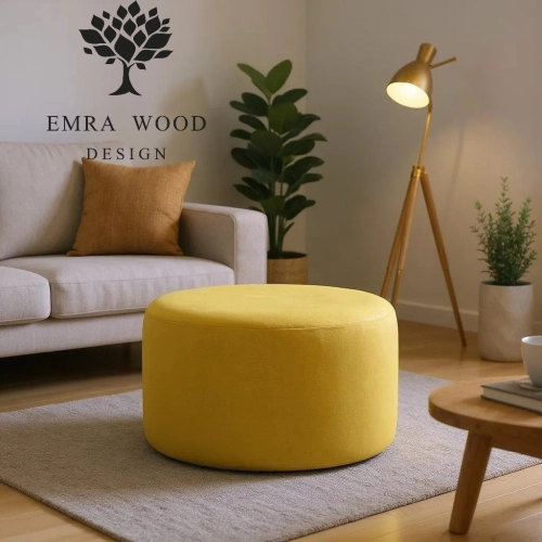 Pufa Okrągłą Kolory Rozmiary Tkanina Deluxe Fi 35 - 40 - 45 - 50 - 55 - 60 - 65 - 70 - 75 - 80 - 85 - 90 - 95 - 100 cm