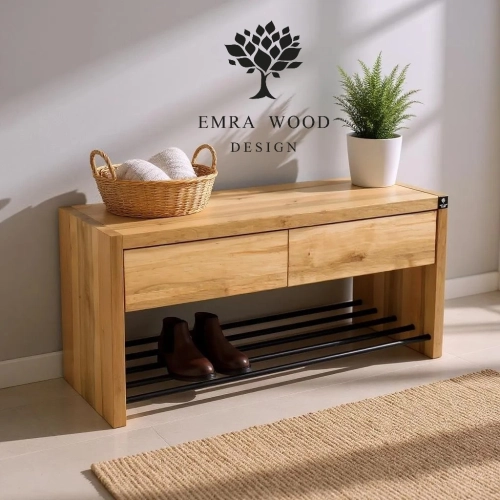 Regał Szafka Na Buty Drewno Lite  RDD-30 Dąb  Rozmiary od 50 cm do 120 cm