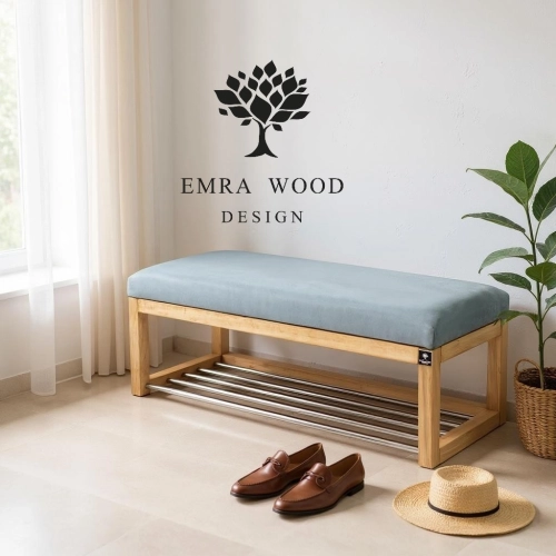 Ławka Pufa Tapicerowana Siedzisko Gładkie Popiel LPG-4 Rozmiary od 50 cm do 200 cm