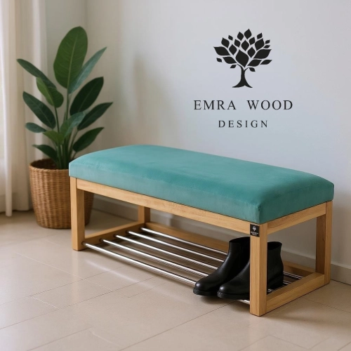 Ławka Pufa Tapicerowana Siedzisko Gładkie Mięta LPG-4 Rozmiary od 50 cm do 200 cm