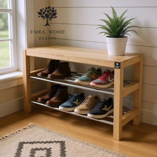 Ławka  Na Buty Drewno Lite  RDD-24 Rozmiary od 50 cm do 120 cm