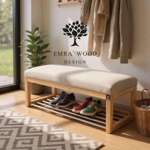 Ławka Pufa Tapicerowana Siedzisko Gładkie Cappucino LPG-4 Rozmiary od 50 cm do 200 cm