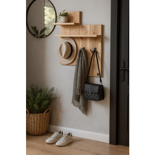 WDC-5 WIESZAK ŚCIENNY DREWNIANY LITE NATURALNY Dąb Olcha Rozmiar od 40 do 75 cm