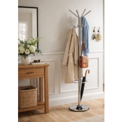 Wieszak Stojący Chromowy