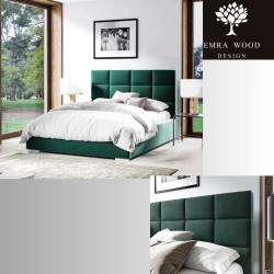 Łóżko Tapicerowane Diana wysokie wezgłowie 3 rzędy kafelków Wezgłowia 120 cm