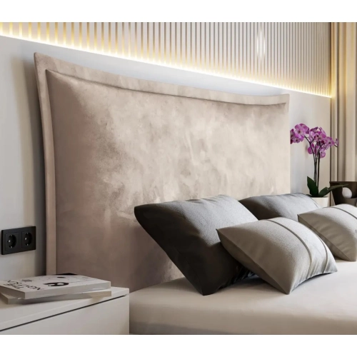 Łóżko tapicerowane z pojemnikiem Sofia z poduchowym wezgłowiem Wezgłowia 110 cm