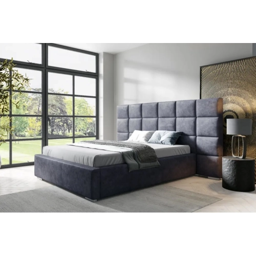 Łóżko tapicerowane z pojemnikiem Diana 3 rzędy z szerokim wezgłowiem Wezgłowia 120 cm