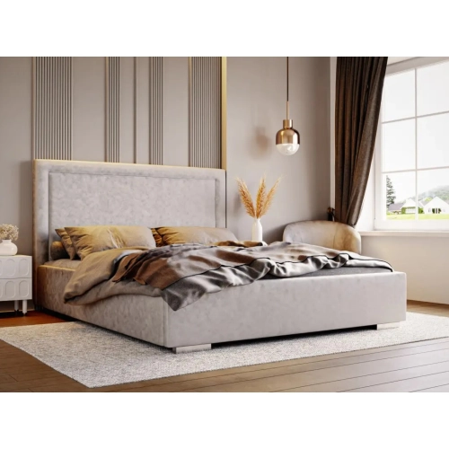 Łóżko tapicerowane z pojemnikiem Silje Wezgłowia 110 cm