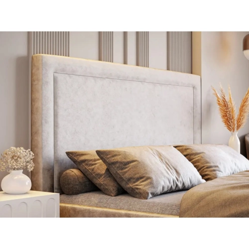 Łóżko tapicerowane z pojemnikiem Silje Wezgłowia 110 cm