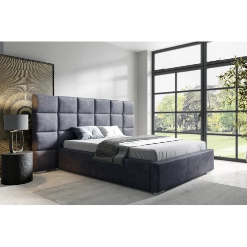 Łóżko tapicerowane z pojemnikiem Diana 3 rzędy z szerokim wezgłowiem Wezgłowia 120 cm