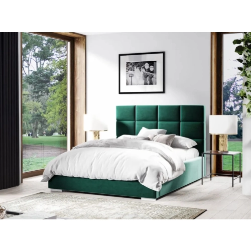 Łóżko Tapicerowane Diana wysokie wezgłowie 3 rzędy kafelków Wezgłowia 120 cm