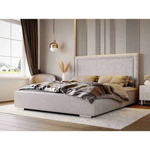 Łóżko tapicerowane z pojemnikiem Silje Wezgłowia 110 cm
